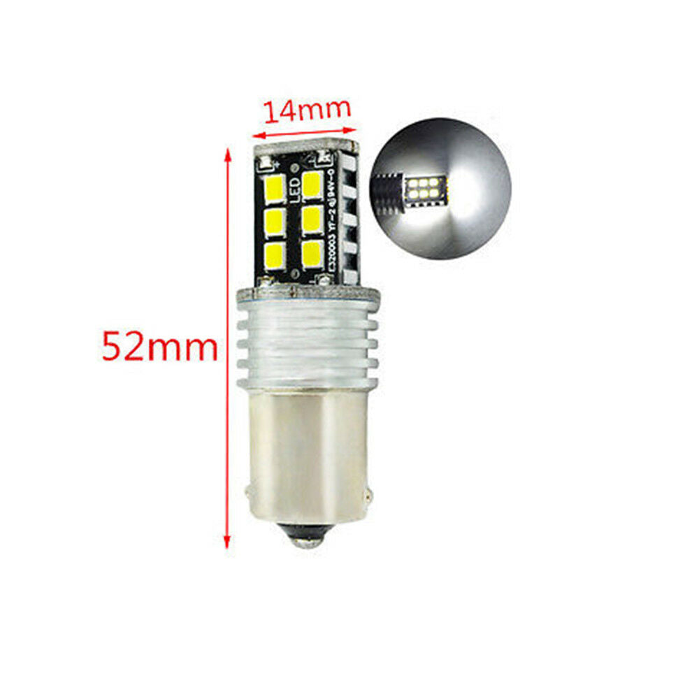 2 BA15S 382 P21W 1156 CANBUS ERROR FREE HIGH POWER BULBS XENON WHITE DRL REVERSE