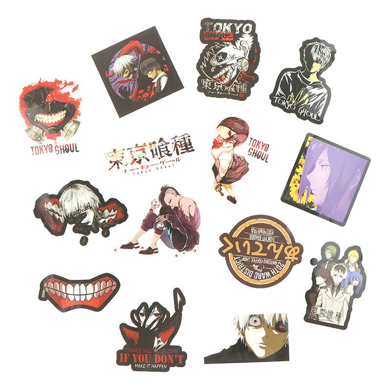 50Pcs Tokyo Ghoul Anime Stickers Waterproof Not Repeating Skateboard SticDEAU