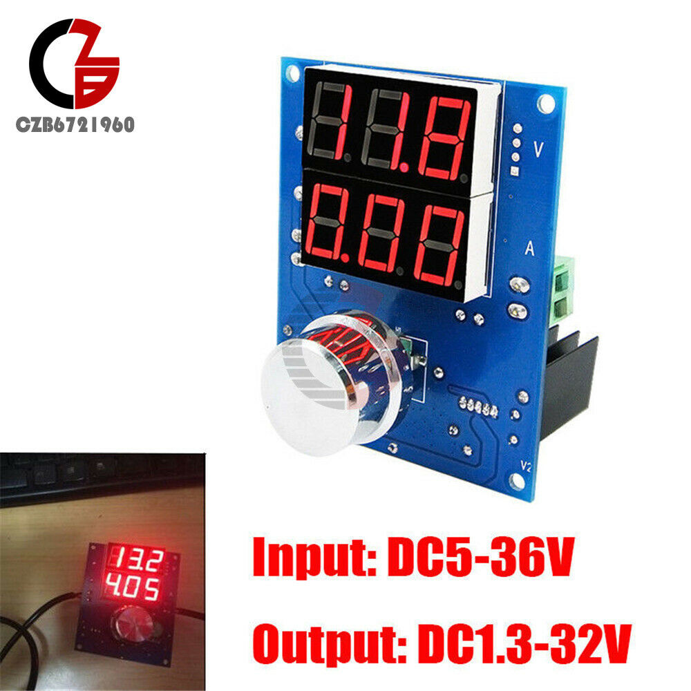 DC 5-36V to 1.3-32V XL4016 LED Voltmeter Ammeter Regulator Buck Step Down Module