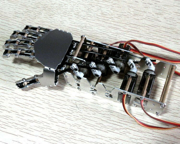 5 DOF 5 Fingers Humanoid Manipulator Arm Right Hand + 5pcs Servos DIY for Robot
