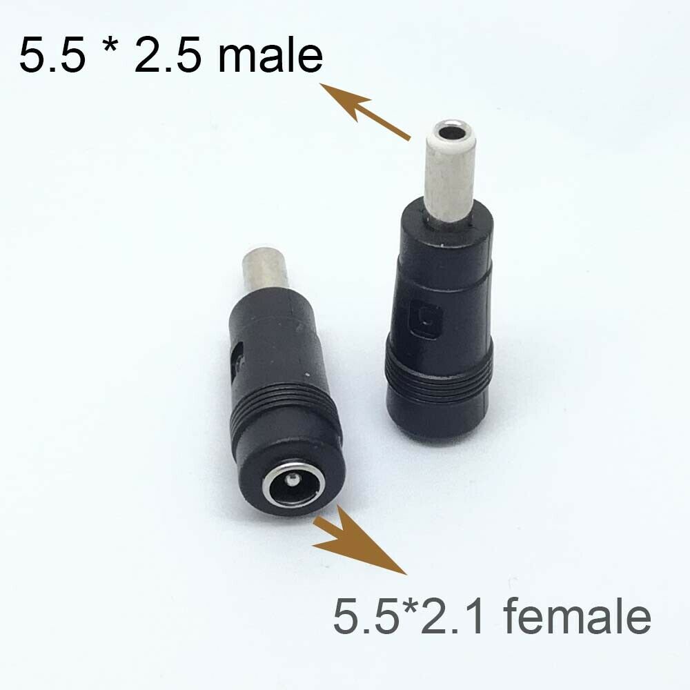 5.5mm x 2.5mm Male Plug to 5.5mm x 2.1mm female Jack DC Power Adapter_sx
