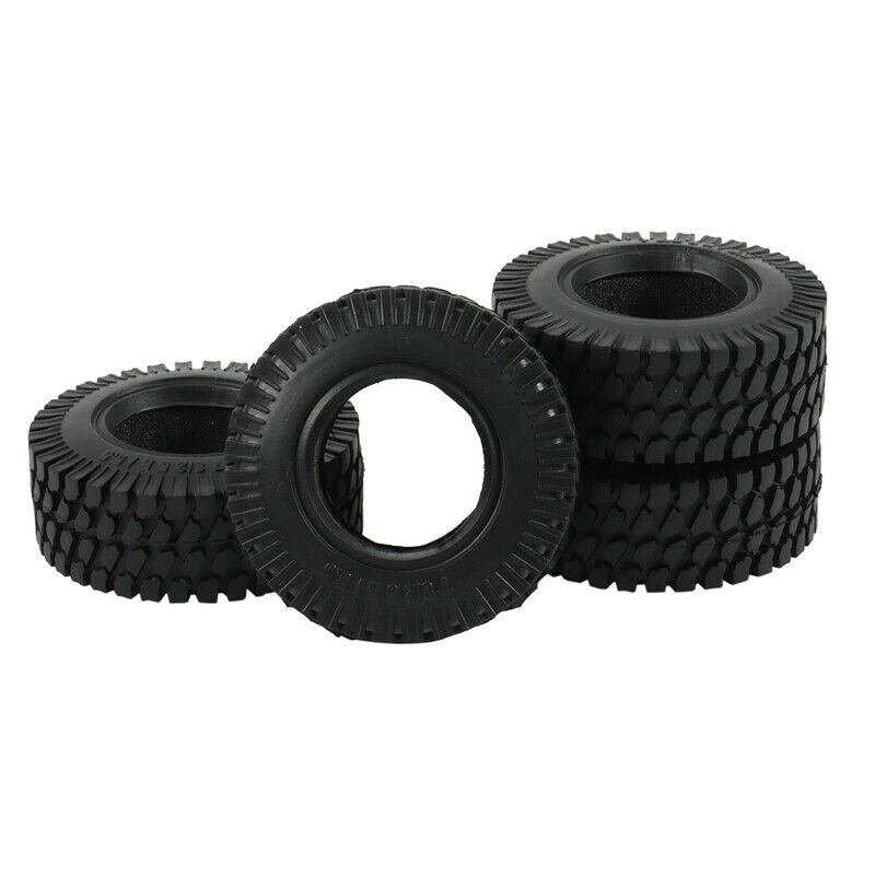 4PCS 75MM 1.55Inch Rubber Wheel Tires Tyre for RC Cler Car Axial Yeti Jr 90069T3