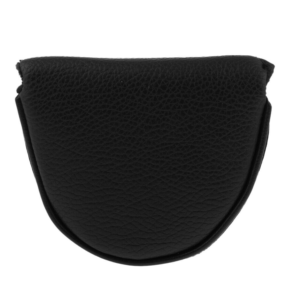 2X Soft Comfortable PU Golf Mallet Head Cover Club Protector Putter Cover Black