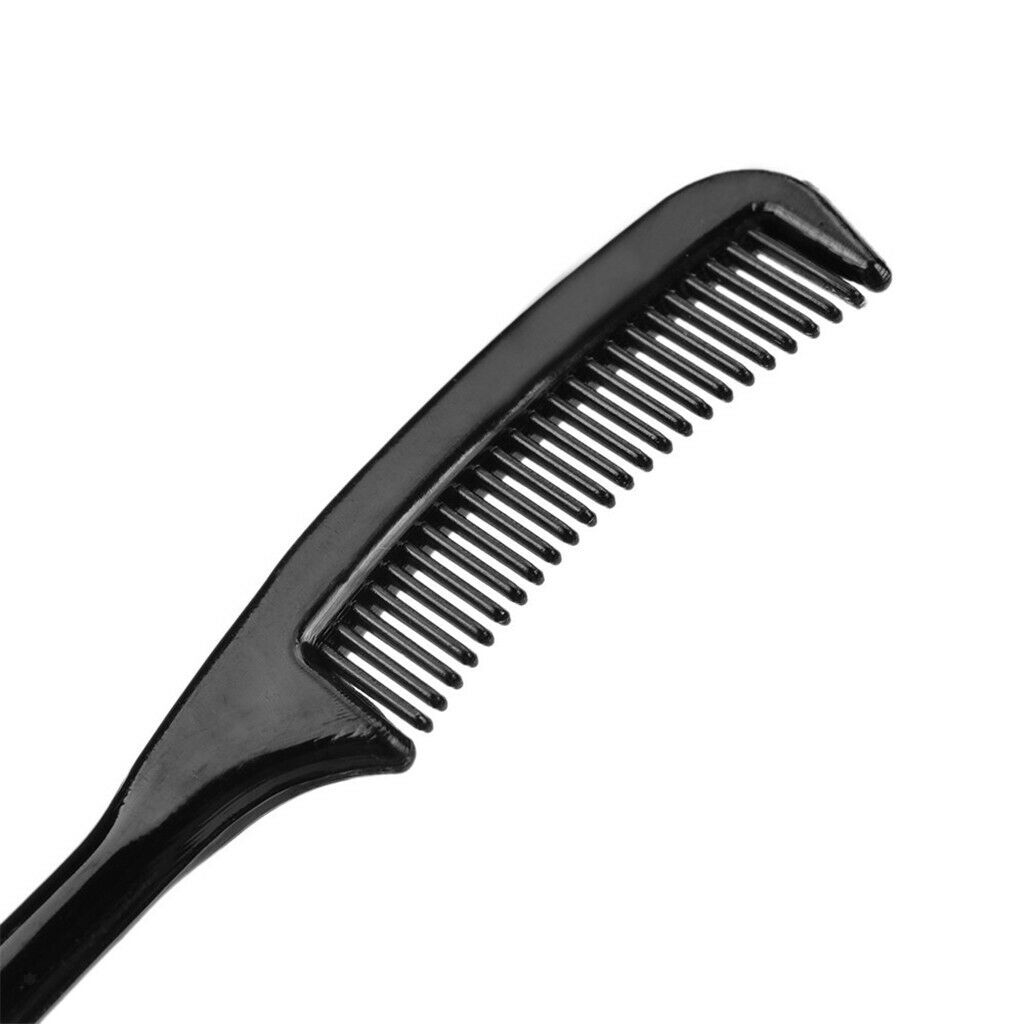 Set of 10 Eyebrow Extension Grooming Shaping Combs Cosmetic Tools Black