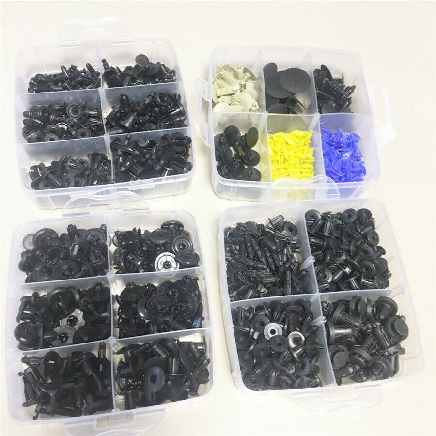 650PC Car Door Panel Bumper Fender Fastener Clips Retainer Rivet & Removal Tools