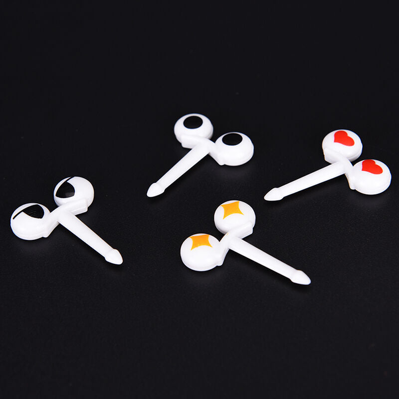 10PCs Plastic Fruit Toothpick Lovely Eye Cartoon Forks Decorative Tableware DD