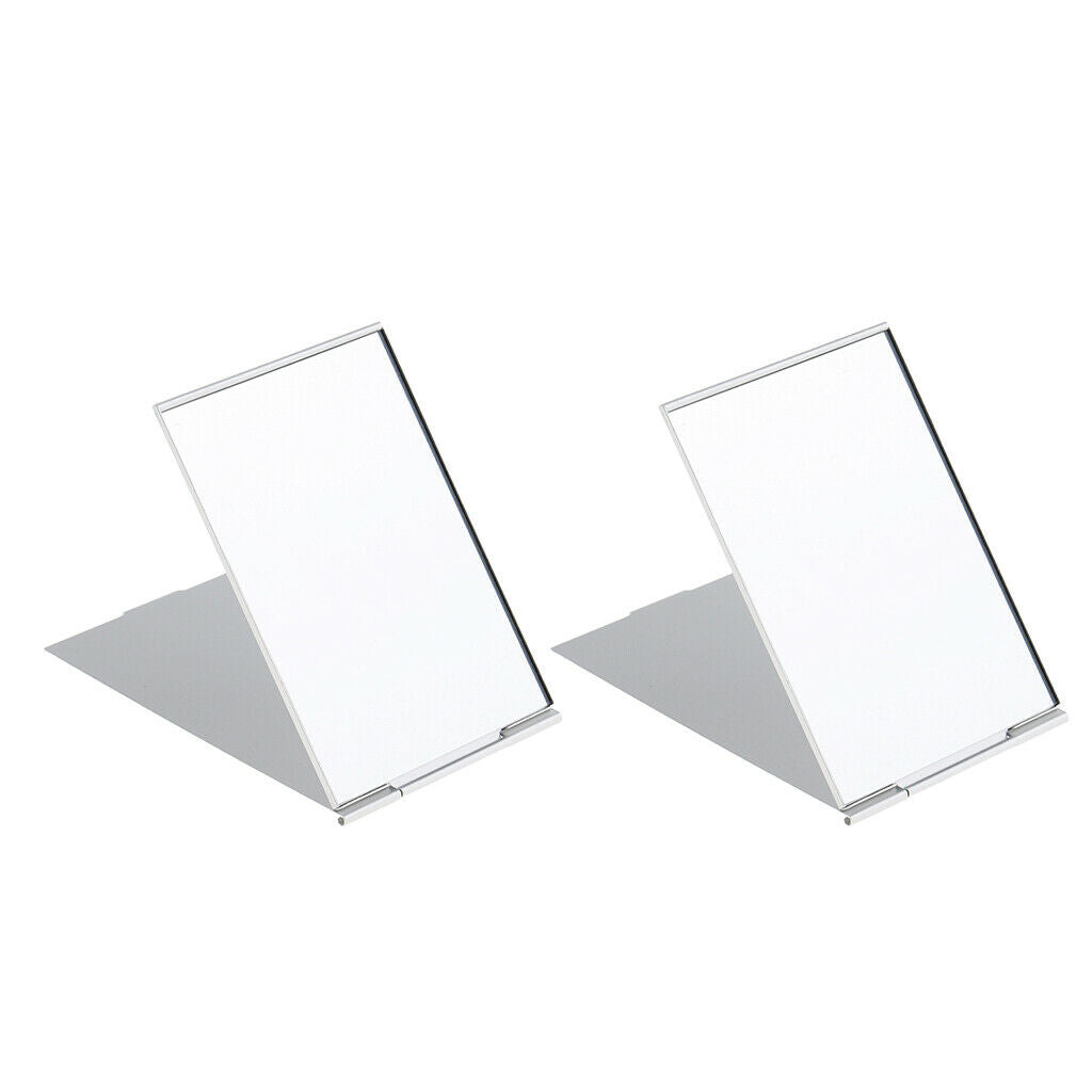 Set of 2 Travel Portable Square Handbag Makeup Cosmetic Shaving Mirror
