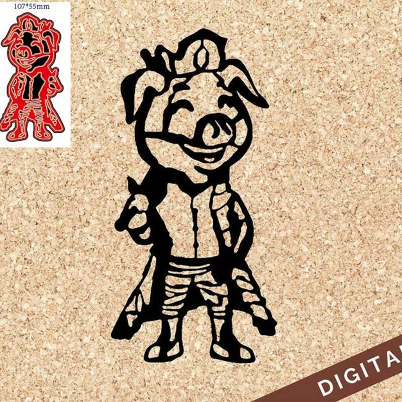 Pig Metal Cutting Dies Stencil DIY Scrapbooking Album Paper Card Template Mold
