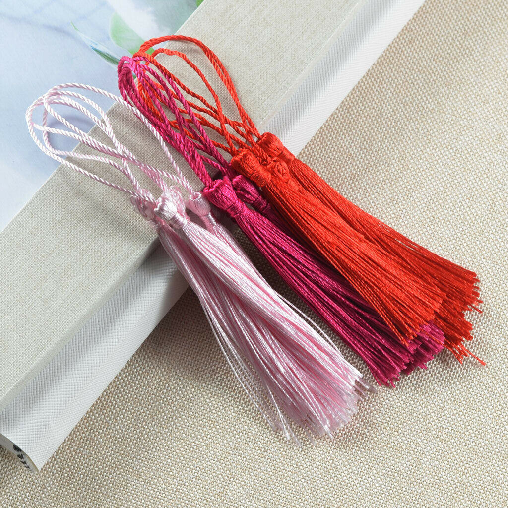 30Pcs Bookmark Chinese Tassels DIY Handcrafted Floss Soft Tassels Pendant