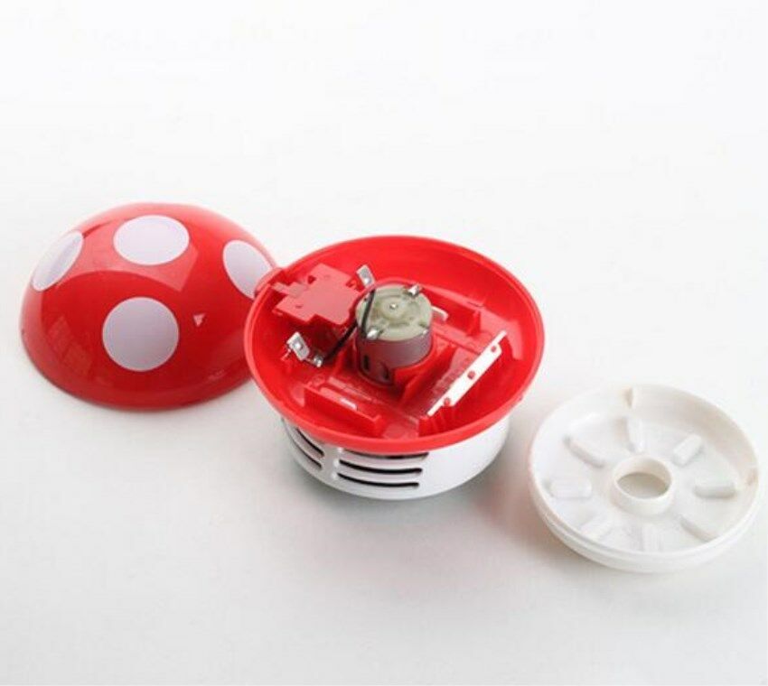 Ritzy Cute Mini Mushroom Corner Desk Table Dust Vacuum Cleaner Sweeper Nice