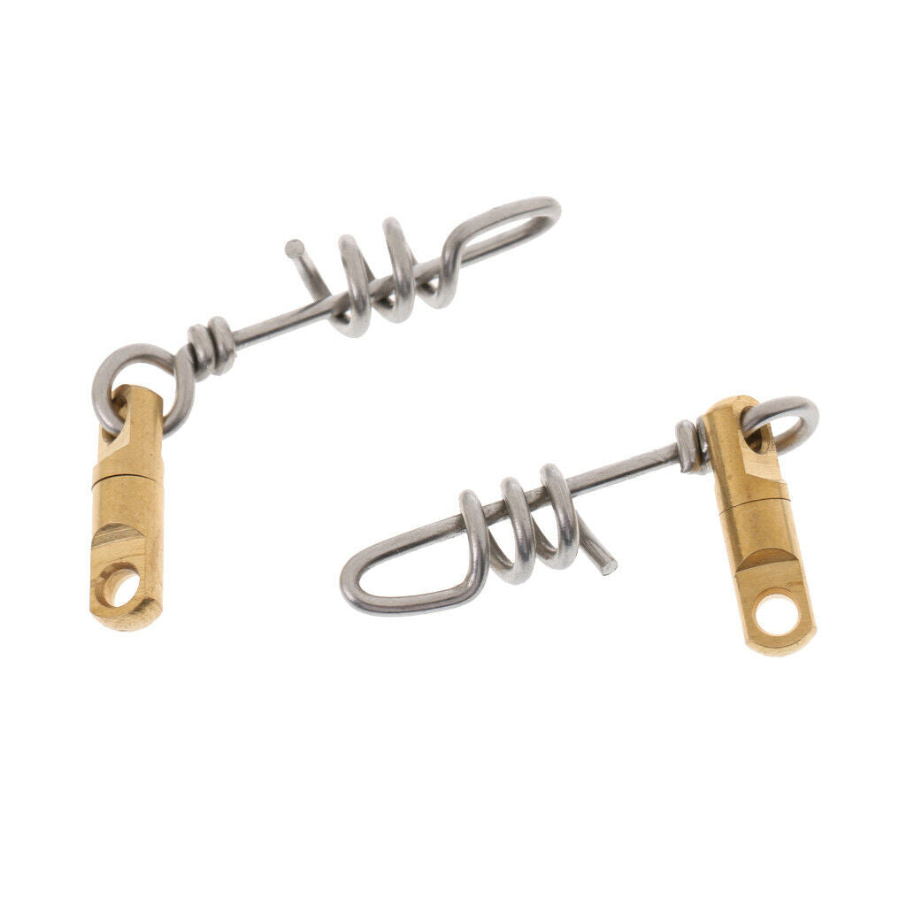 3X 2 pcs Heavy Duty Swivels Swirl Connector Corkscrew Saltwater Fishing Tackle