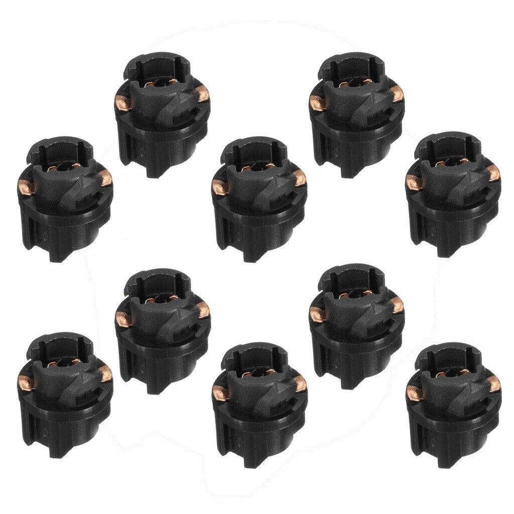 10 Pieces T5 Twist Sockets For Instrument Panel Cluster Light Bulbs Lamps