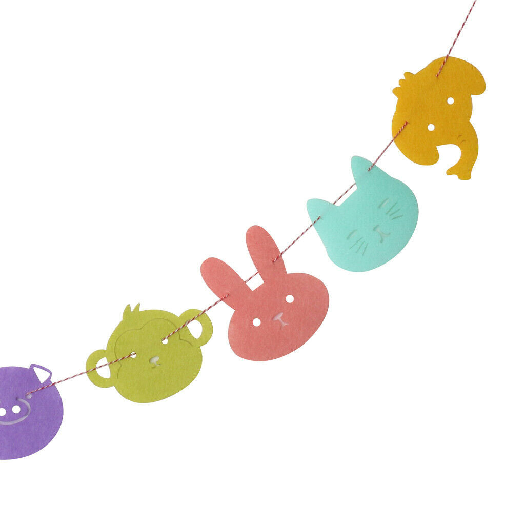 Lovely Animal Banner Kids Birthday Baby Shower Party Hanging Decoration
