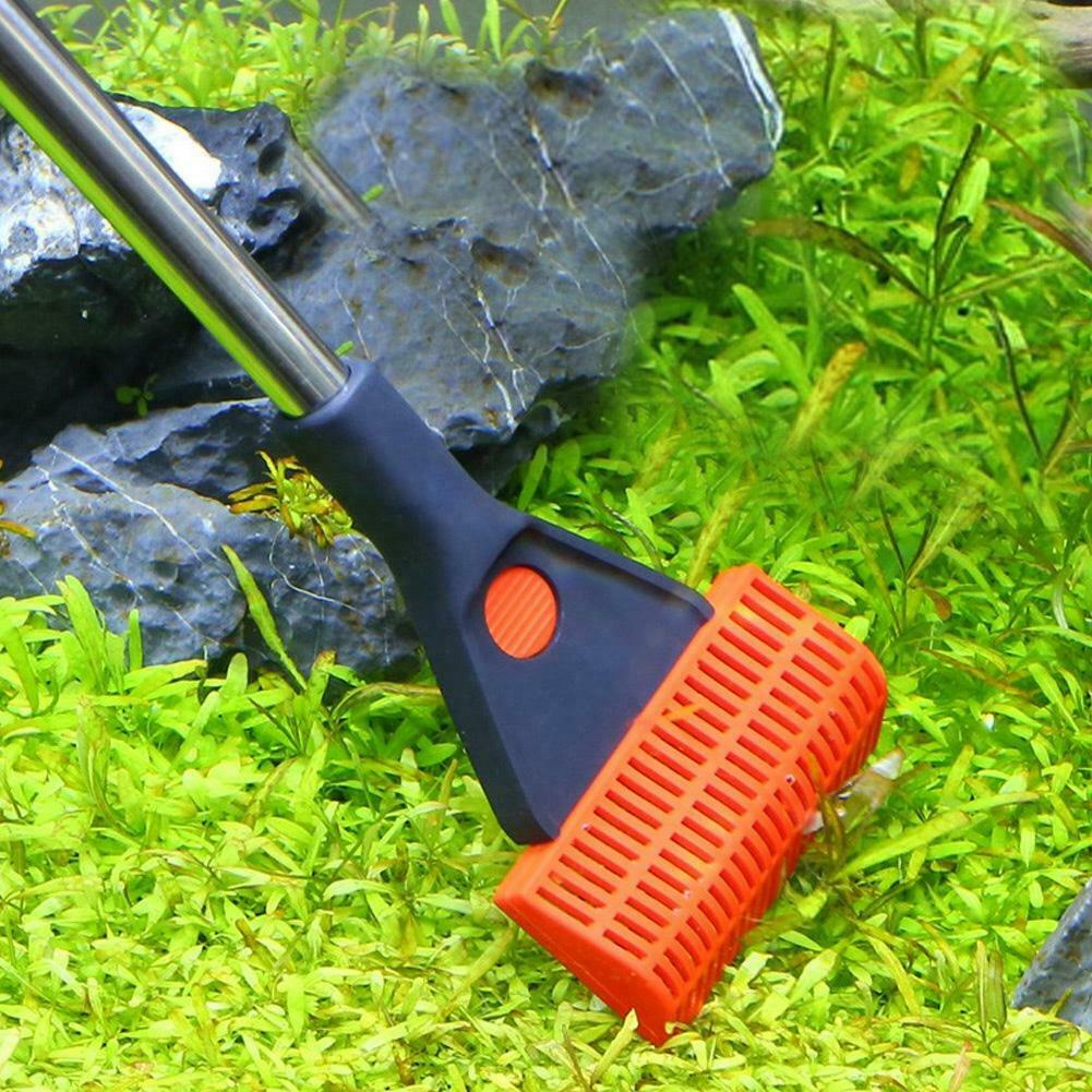 Aquarium Algae Scraper Brush Fish Tank Glass Clean Long Handle Cleaner Tool