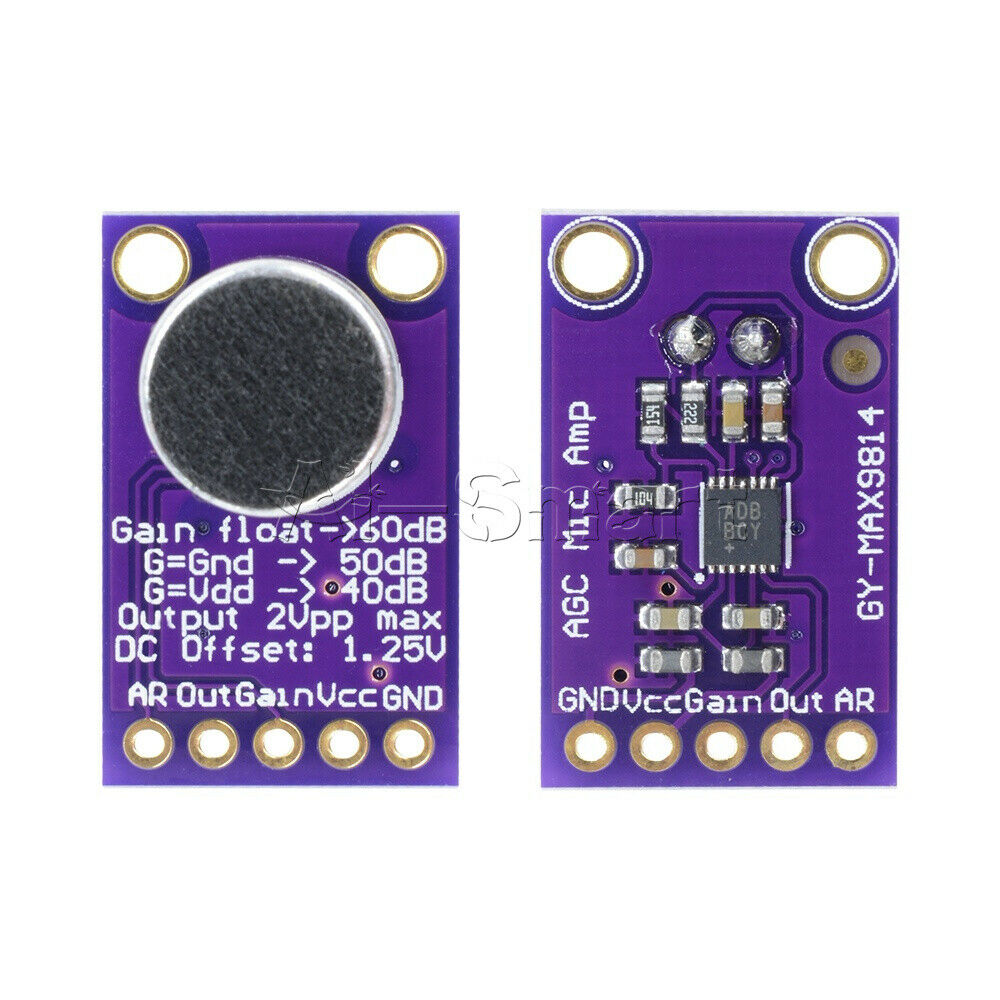 Max9814 Microphone Agc Amplifier Board Module Auto Gain Control Cma-4544P