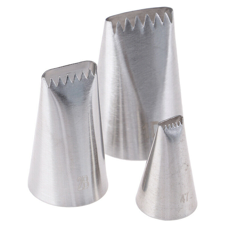 3pcs Basket Weave Tips Icing Piping Nozzle Tips Stainless Steel Tube NozzleCISJ