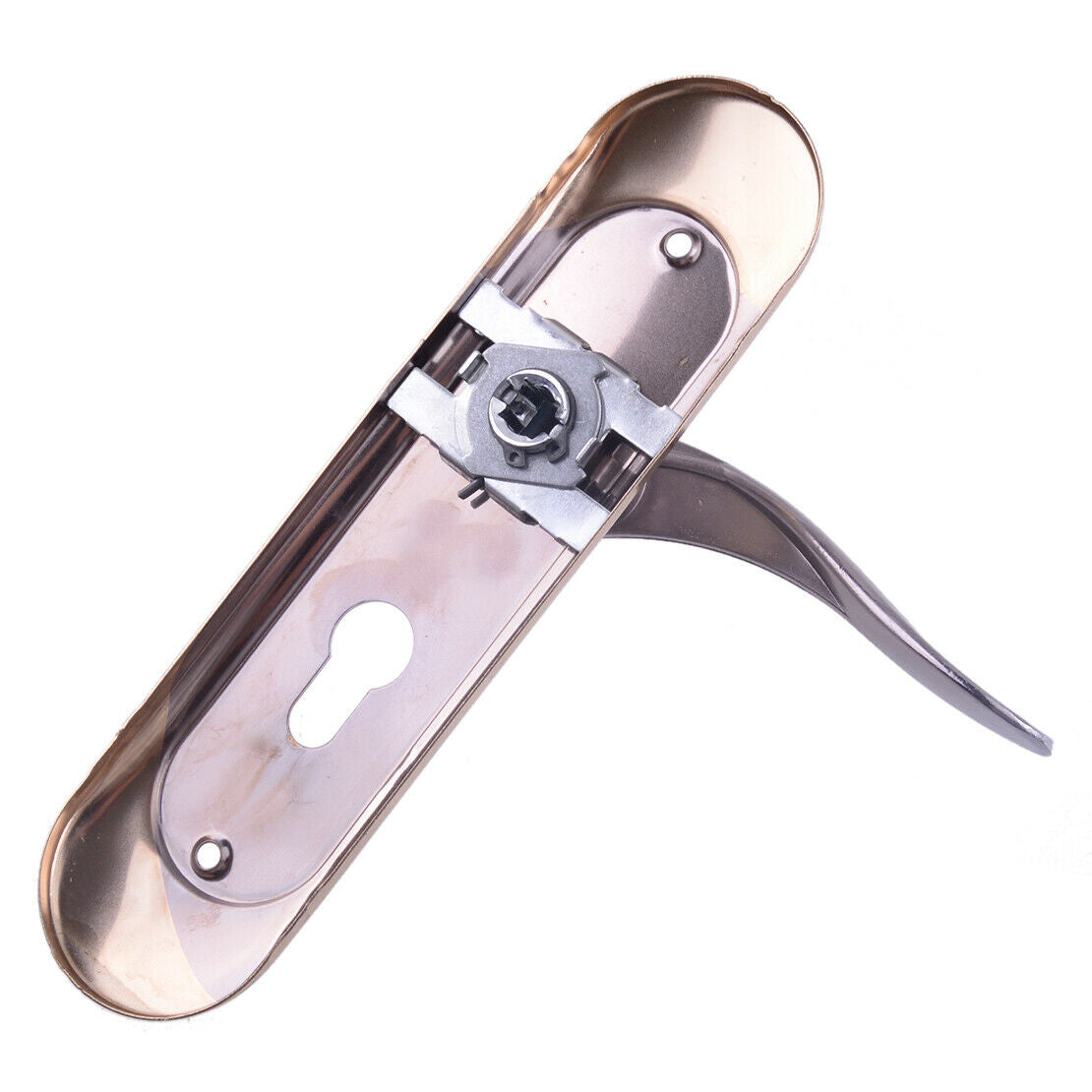 Indoor Door Handle Lever Security Lock Key Kit Household Install Aluminum Alloy
