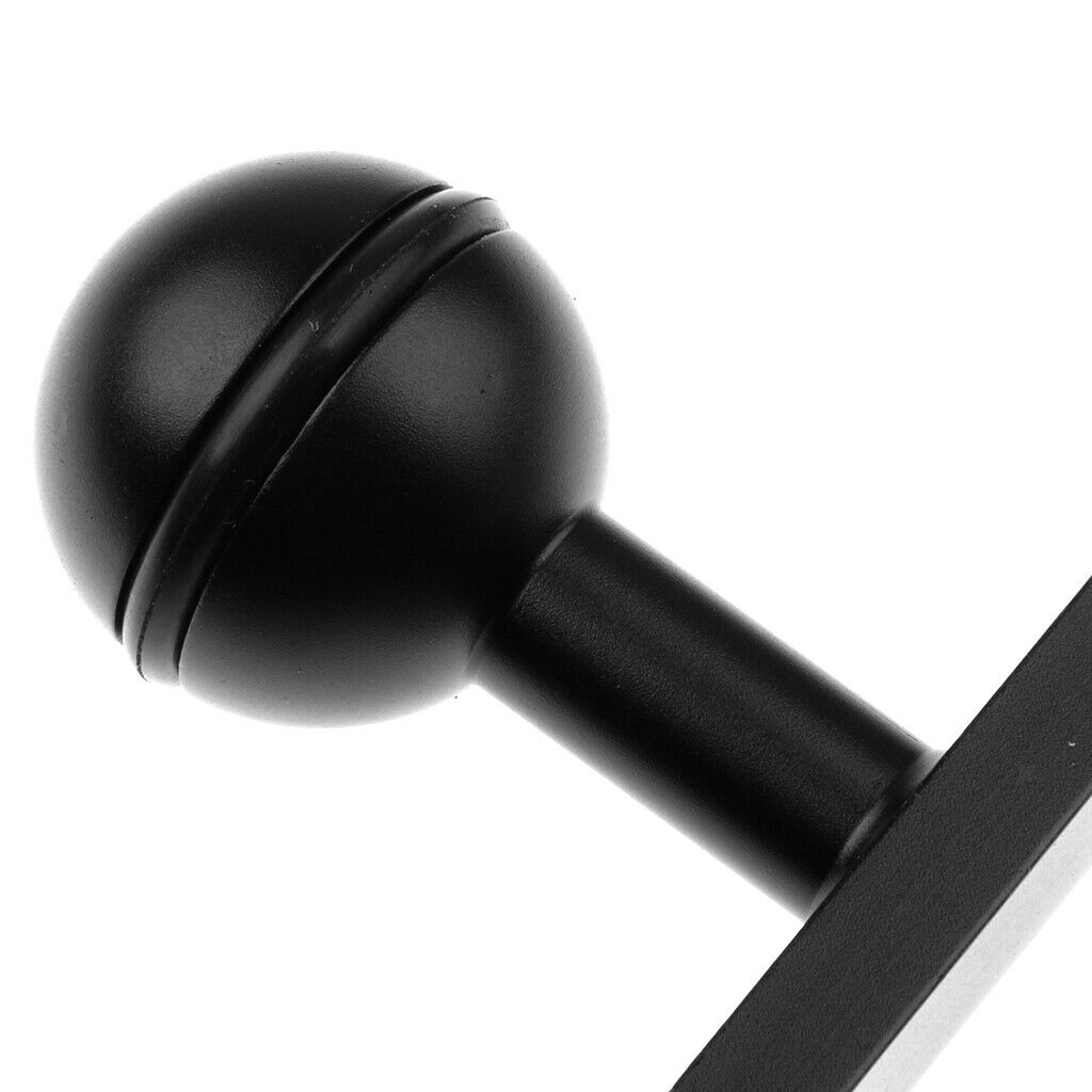 Durable Black Aluminum Alloy 2" + 4" Single Ball Arm Adapter for Connecting