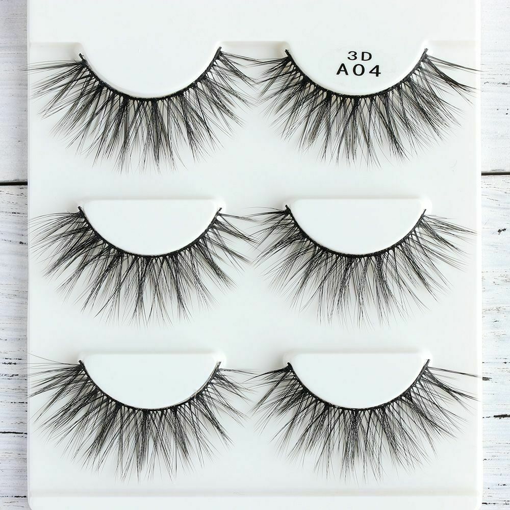 Sexy Big Eyes Messy Long Wispy Lashes False Eyelashes Makeup Tools Mink Hair