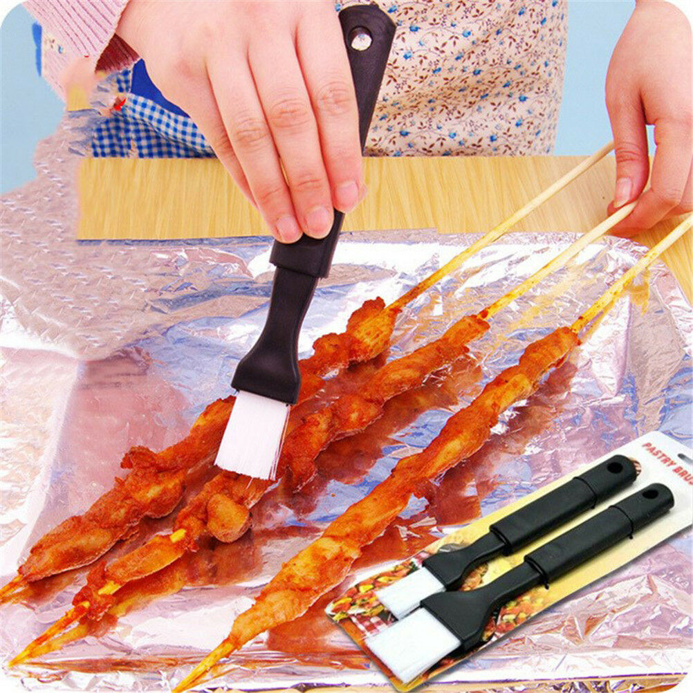 2pcs Pastry Cake Oil Brush Barbecue Grill Brush Basting Brushes   Tools .l8