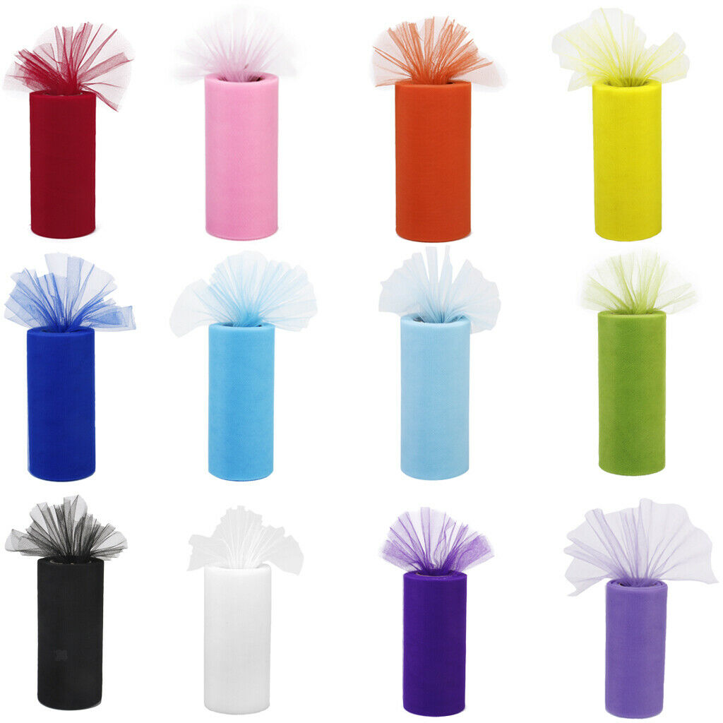Mutil 6" x 25 yard Tulle Roll Spool Tutu Wedding Decor Bow Sky Blue