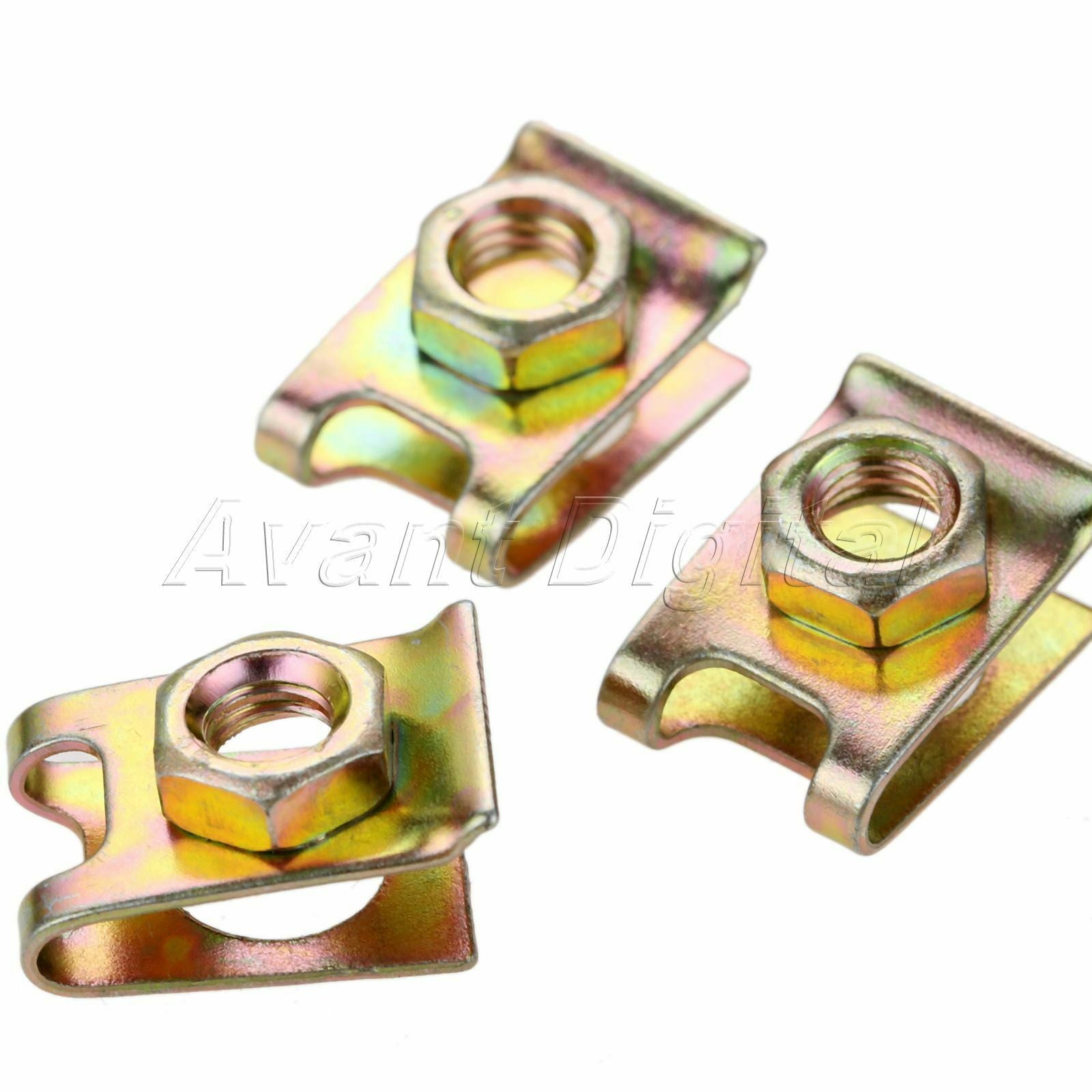 20x Car Speed Metal Plated Spire Nuts Clips Screws Fasteners Retainers Wholesale