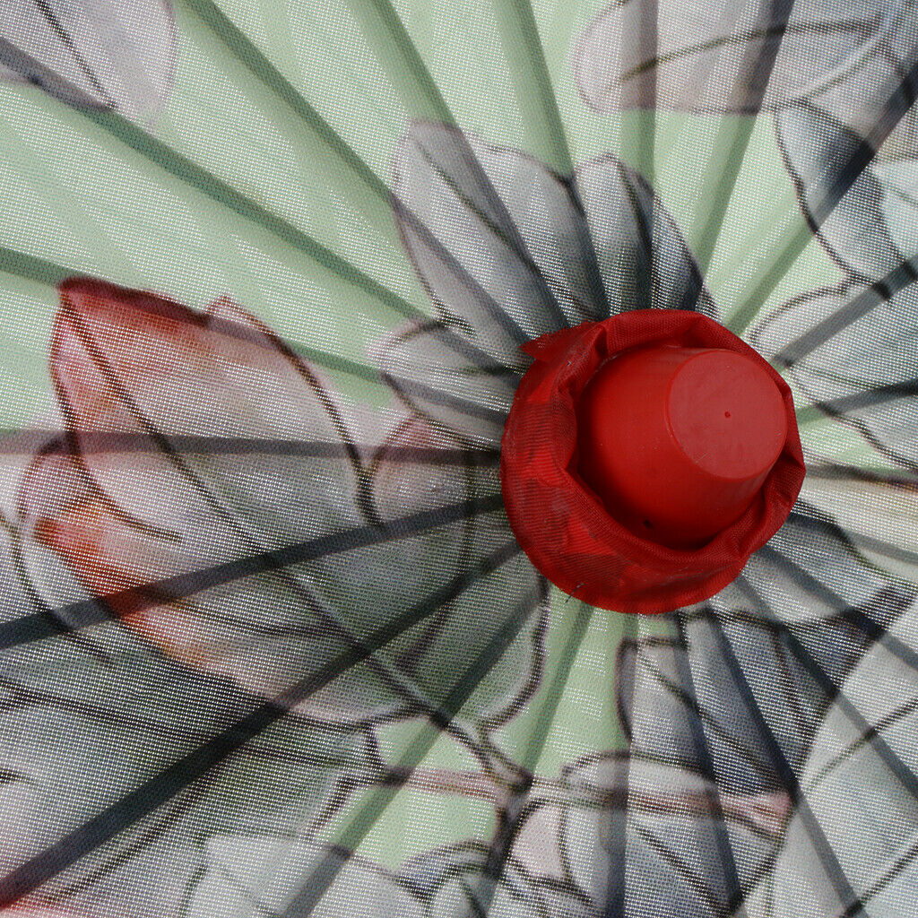 Silk Parasol (33-Inch, Peony) - Chinese/Japanese Paper Umbrella for Weddings and