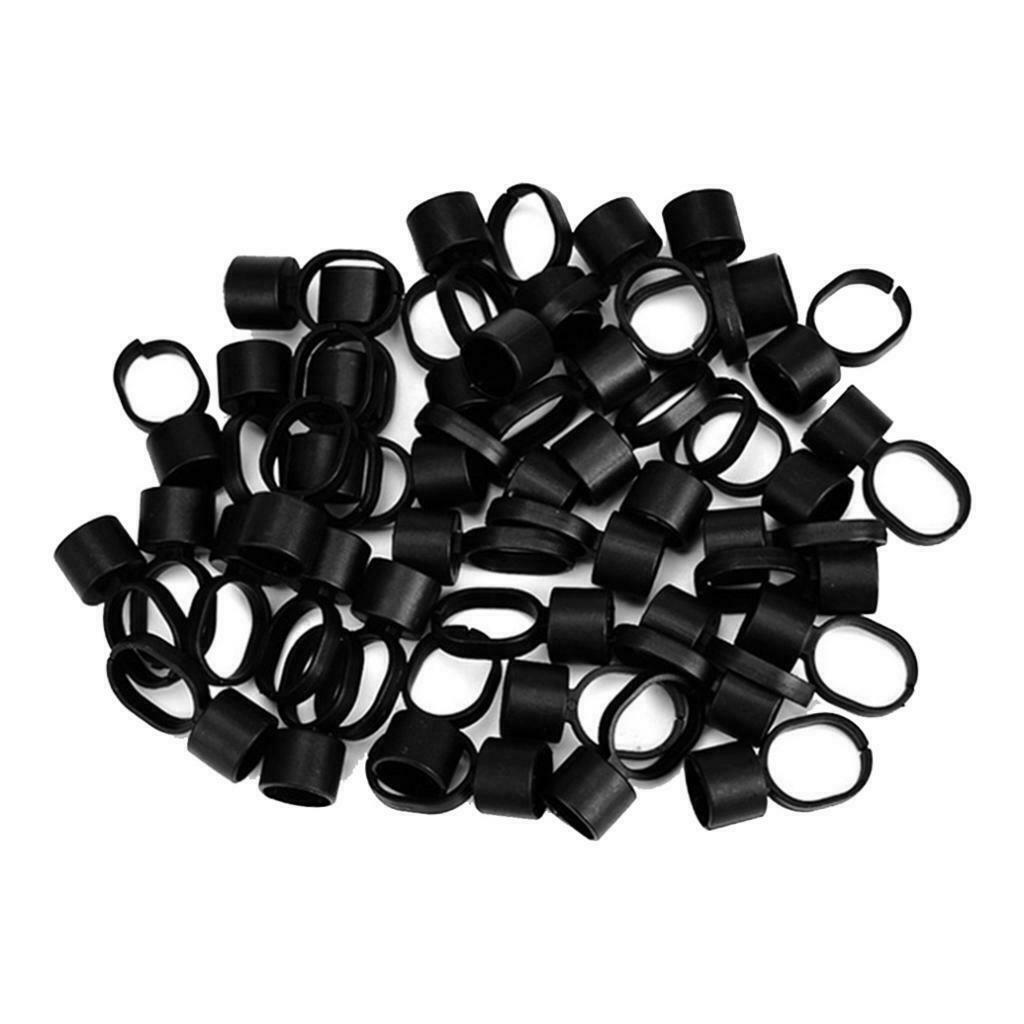 150 Packs Plastic Ink Pigment Adhesive Glue Rings Caps with Sponge Supplies
