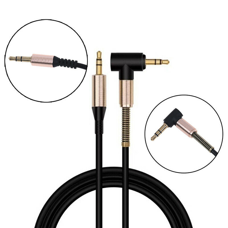 3.5mm Male to male aux cable cord L right angle car audio headphone jack 1M