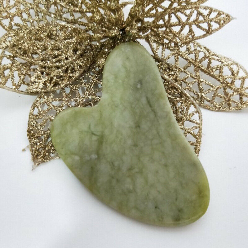 Natural Jade Stone Guasha Board Massage Tool SPA Therapy Gua Sha Massag.l8