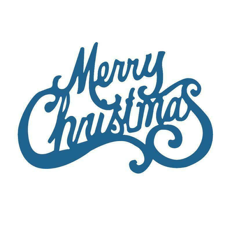 Merry Christmas Cutting Dies Stencil DIY Scrapbooking Embossing Album Paper Gift