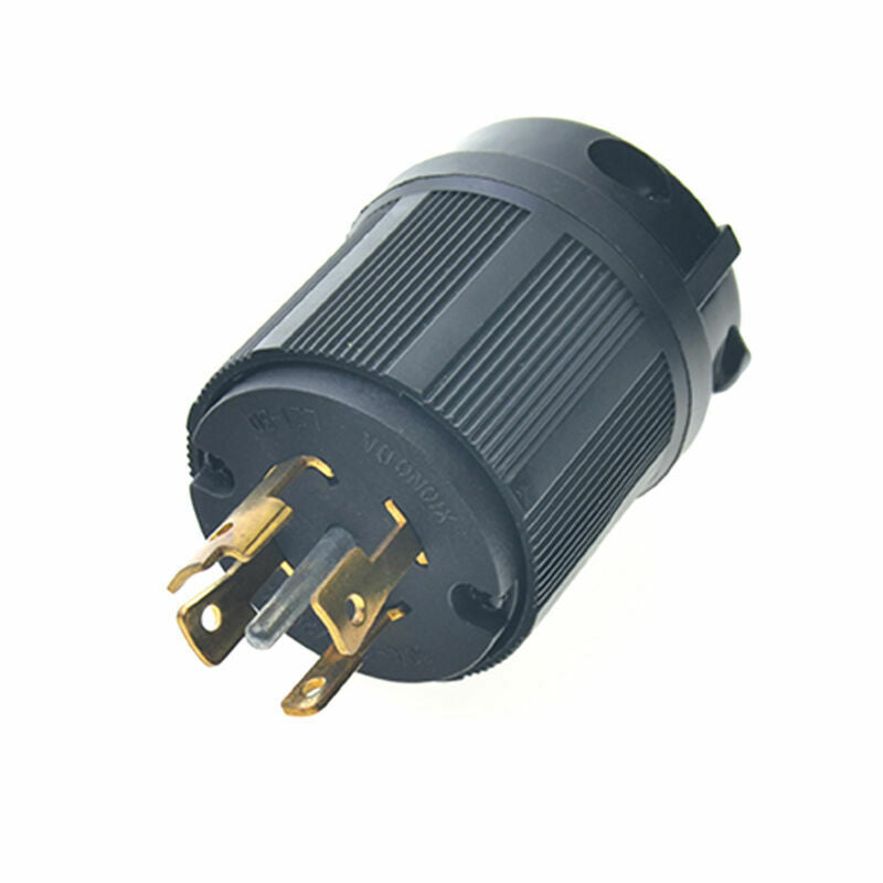 Black twist lock plug 30A 125-250V 3P 4W US CM new