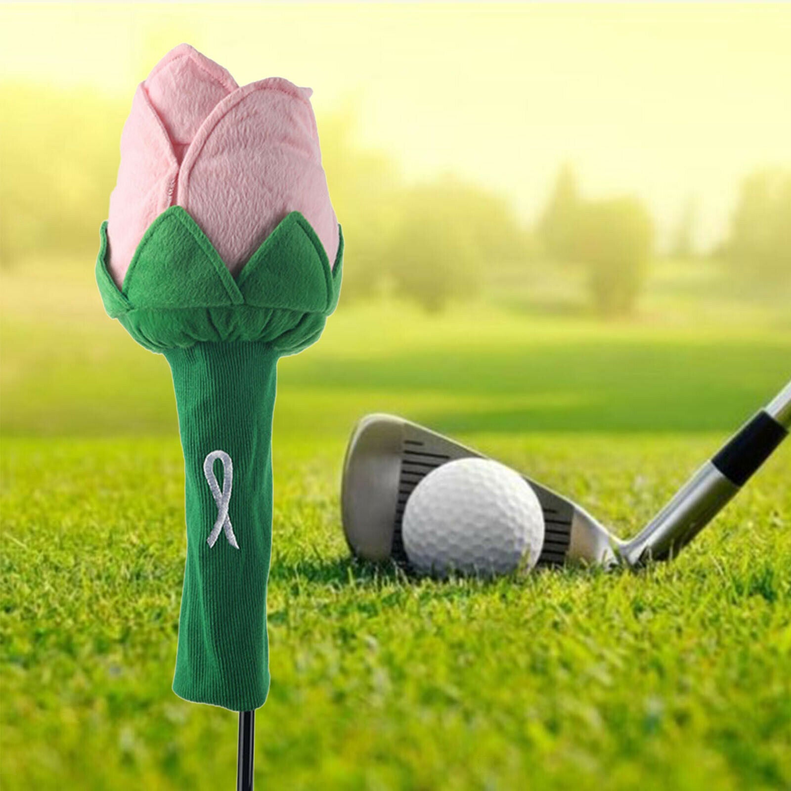 Soft Rose Flower Shaped Golf Driver Headcover Novelty Club Head Covers Guard
