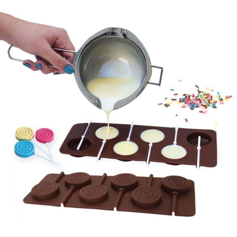Reusable Silicone Round Lollipop Mold Can Make Starry Lollipops Chocolate Decor
