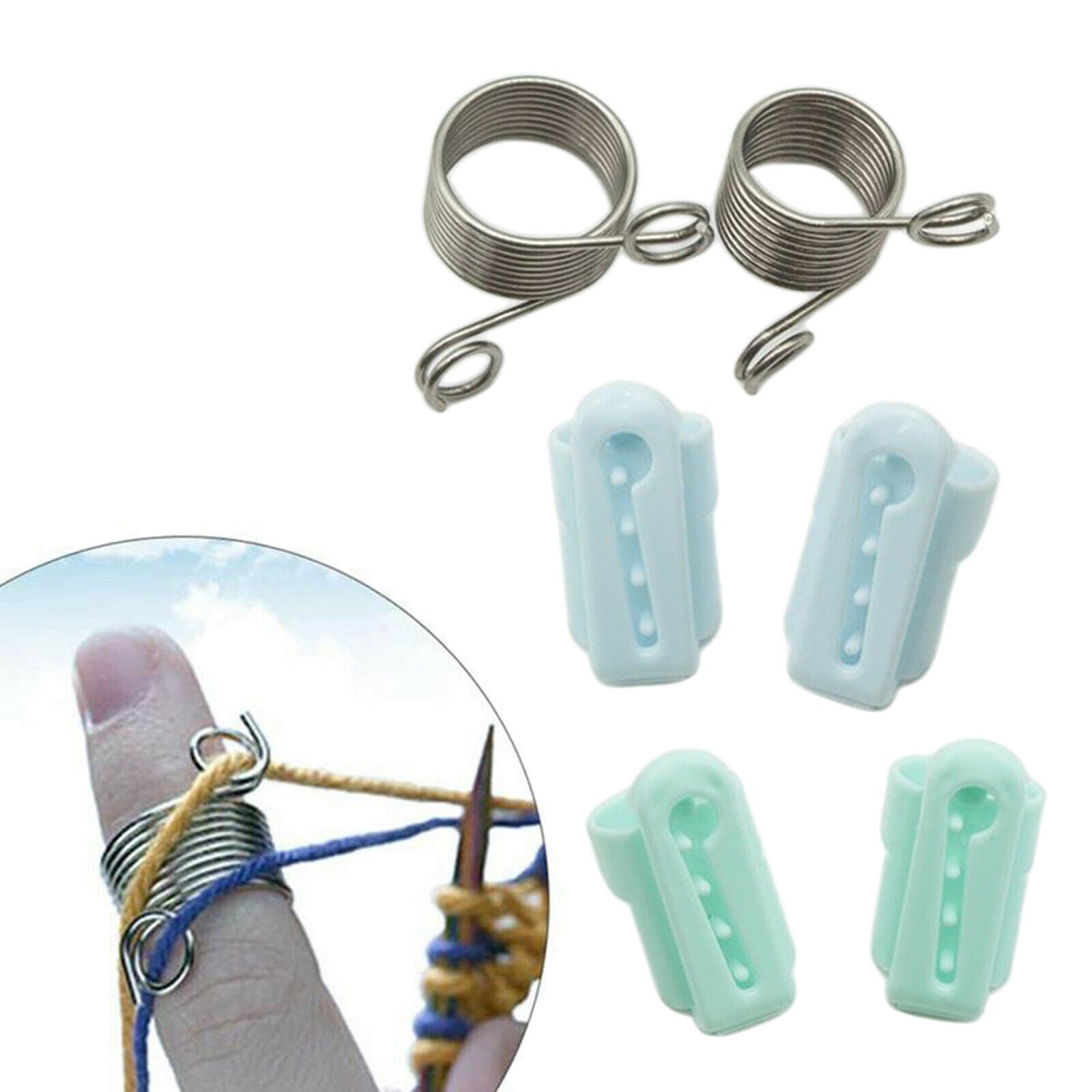 6pcs Yarn Guide Finger Holder Knitting Loop Knitting Accessories for Crochets