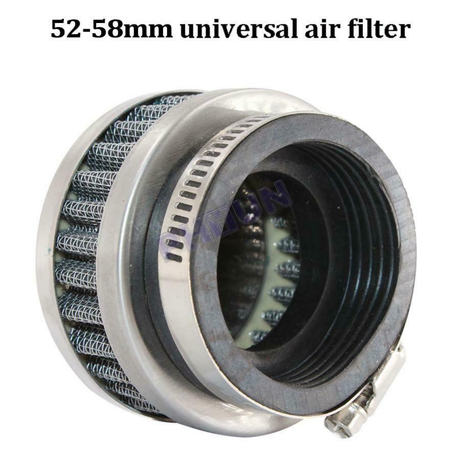 4x 52mm-58mm Motorcycle ATV Scooter Air Intake Filter Cleaner w/ Clamp Universal