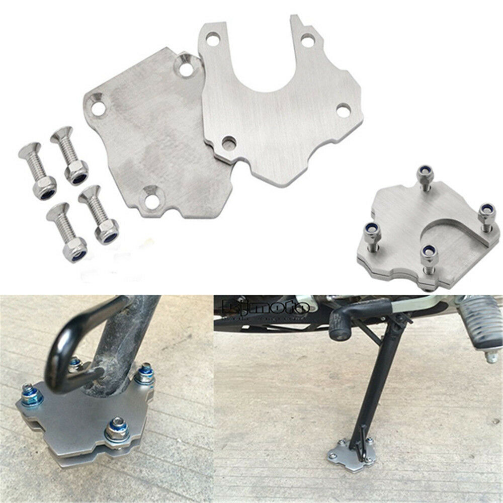 Universal Stainless Steel Side Kickstand Stand Extension Plate For Motorcycles