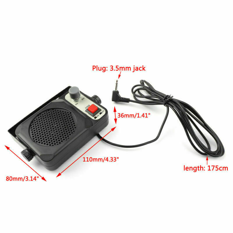 2PCS For Kenwood Yaesu ICOM Car Walkie Talkie TS-650 External Small Speaker