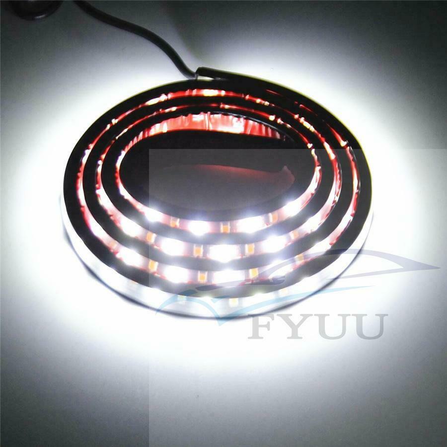 2X 48" Running Board Side Step LED Light Amber White Turn Signal DRL Strip Bar