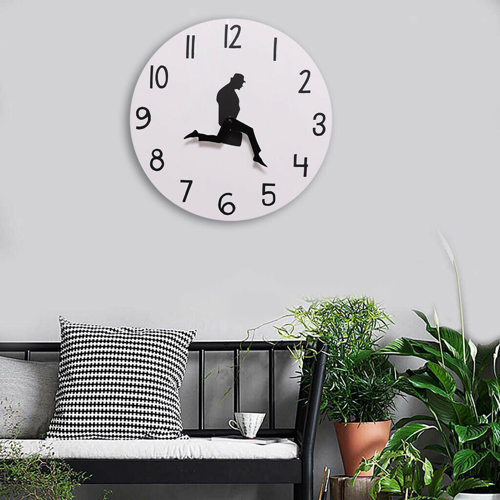 Round Modern Unique Wall Clock Art Living Room Hotel Home Living Room Decor