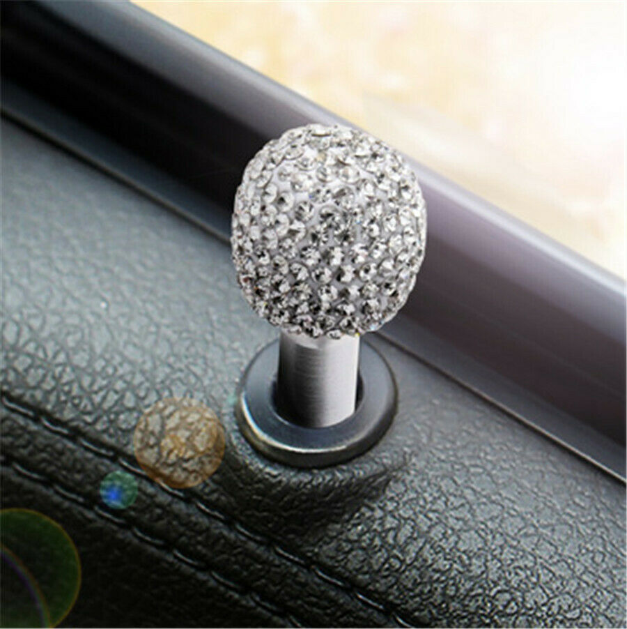2X Rhinestone Door Lock Pin Knob Universal For Truck SUV Auto Directly Replace