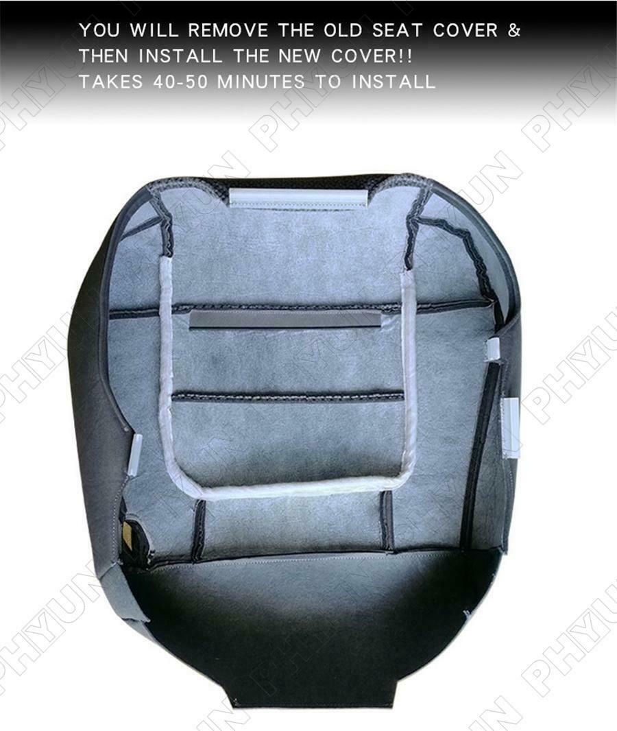 Gray Car Driver Side Bottom Replacement Cloth Seat Cover For Ford F150 2001-2003