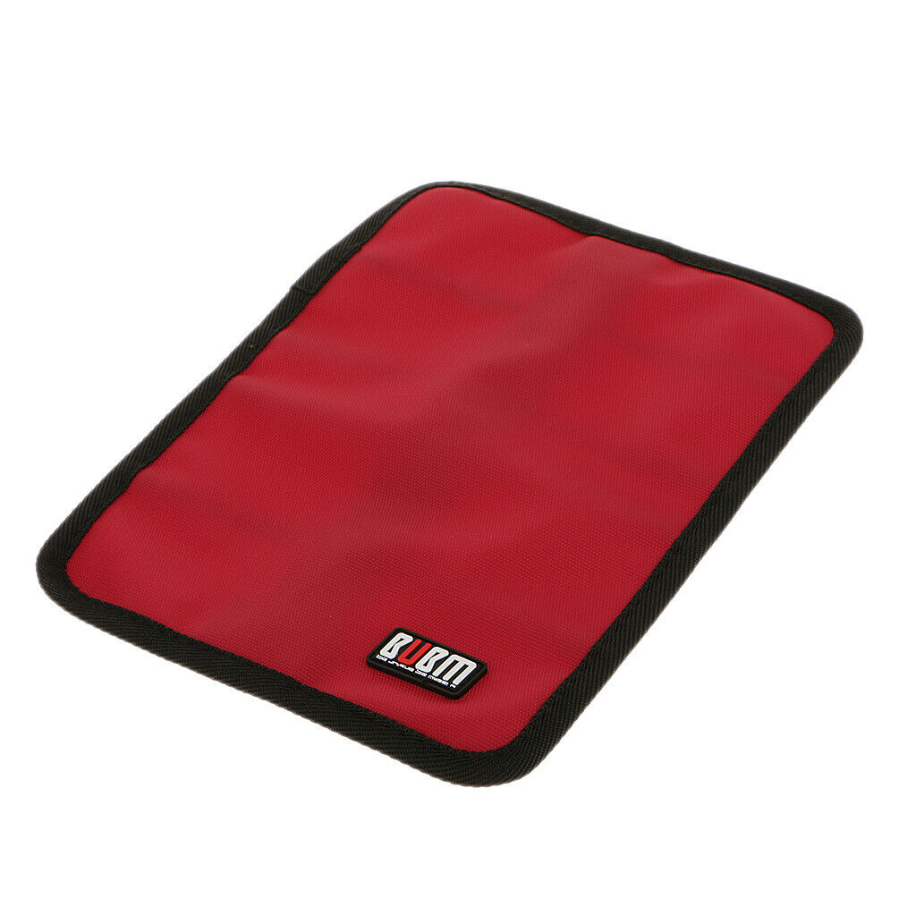 Waterproof Storage Organizer Bag Case for USB Cable Earphone Power Cord Red