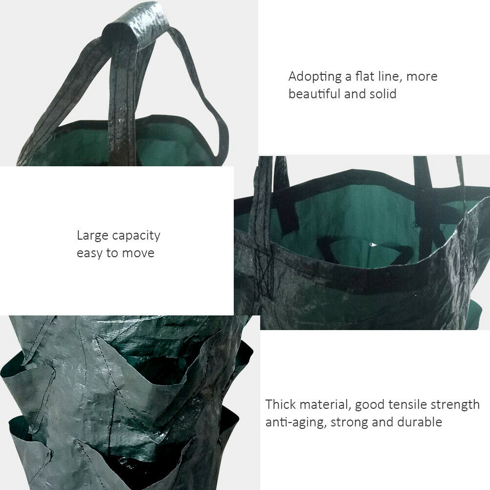 Garden Strawberry Vertical Planting Bag Plant Growing Pot Planter Pouch Reusable