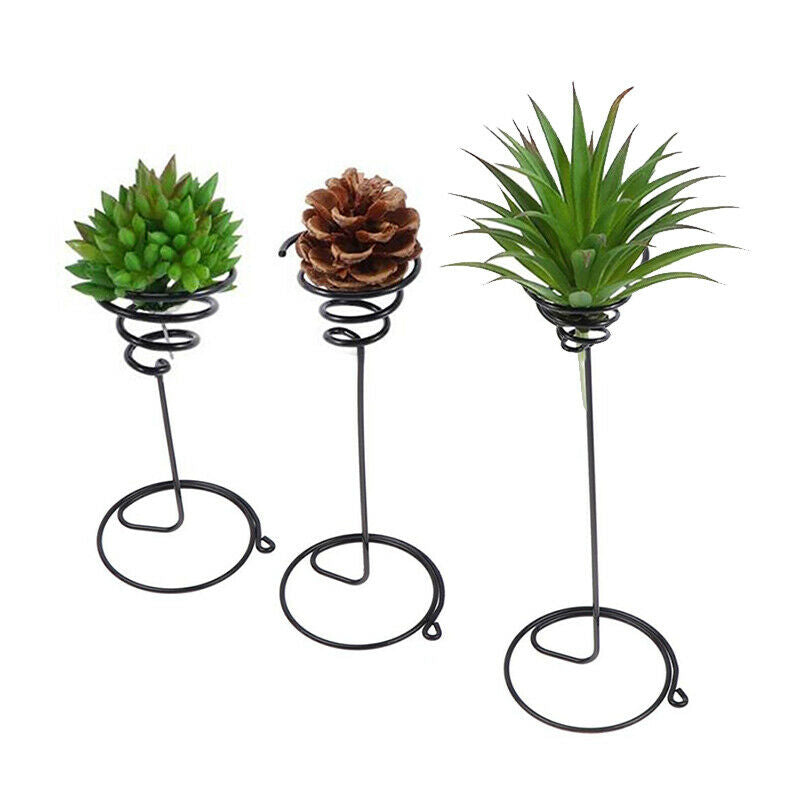 3Pcs Metal Air Pineapple Stand Base Plant Flower Rack Holder Home Balcony.l8
