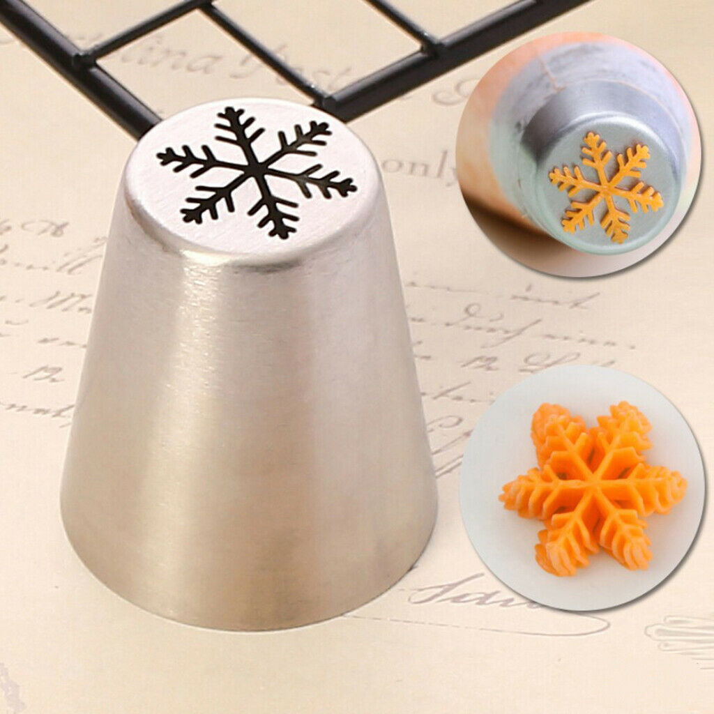 12 Pieces Christmas Icing Piping Nozzle Dispenser Set Stainless Steel Tools