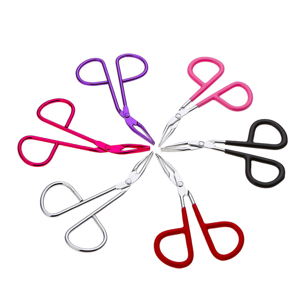 2x Scissors Flat Tip Eyebrow Tweezers Clamp Clipper Stainless Removal Tool.l8