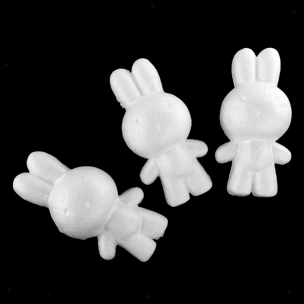 5pcs Rabbit Shaped Creative Styrofoam Foam DIY Party