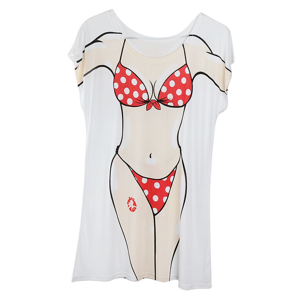 Pack of 2pcs Funny Women Ladies Leopard Polka Dots Summer Beach Bikini Cover-up