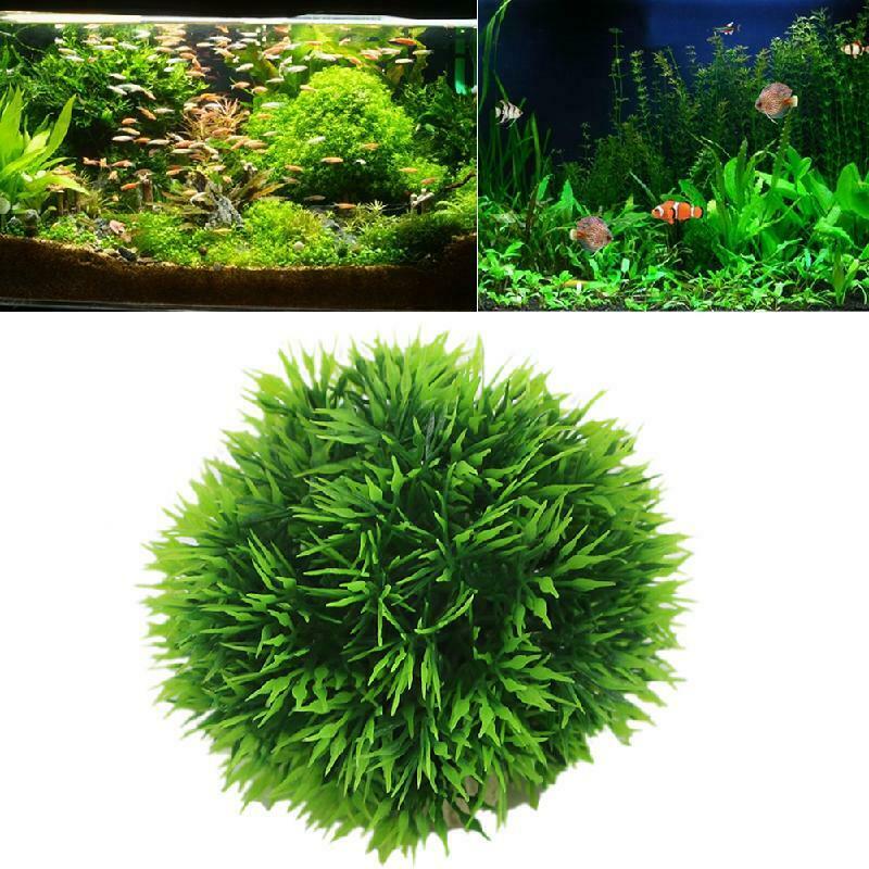 Aquarium Artificial Aquatic Plastic Plants Grass Ball Fish Tank Ornament Decor